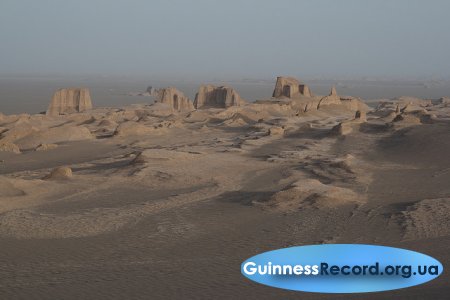 Пустыня Деште-Лут, самя высокая температура в книгерекордов гиннеса